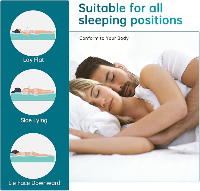 FDW | 14 Inch Queen Mattress | Medium Firm | Gel Memory Foam Mattress | White | Bed in a Box, CertiPUR-US Certified | Pressure Relief, Cooling Ventilated Foam | Washable Removable Cover