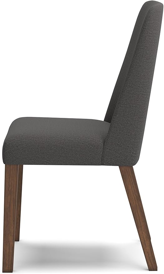 Signature Design by Ashley Lyncott Contemporary Dining Room Upholstered Side Chair with Foam Cushion, Set of 2, Dark Gray & Brown