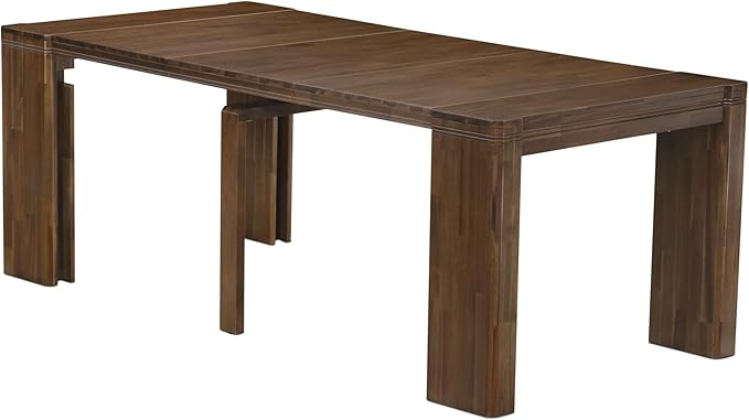 X12FO-0C8-18 - 14 Pieces Kitchen Dining Table Set includes an Extendable Rectangle Kitchen Table, 1 Coffee Table and 12 Dining Chairs, 39x120 Inch, Antique Walnut