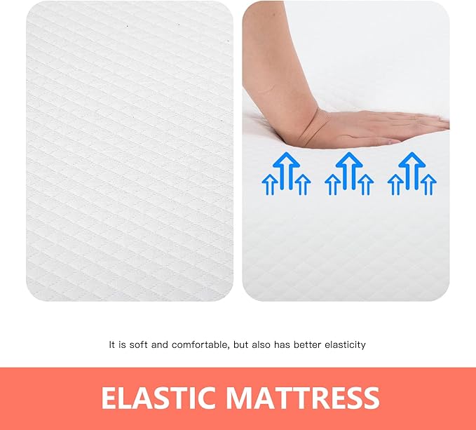 FDW | 5 Inch Full Mattress | Medium Firm | Gel Memory Foam Mattress | White | Bed in a Box, CertiPUR-US Certified | Pressure Relief, Cooling Ventilated Foam | Washable Removable Cover
