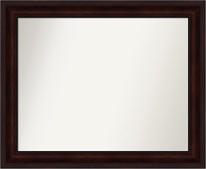 Amanti Art Silver Bathroom Mirror for Over Sink, 26x32 Classic Honey Silver Rectangle Vanity Mirror, Large Casual Frame, Hangs Horizonally and Vertically, Bathroom Wall Decor, Non-Beveled Edge