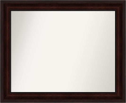 Amanti Art Silver Bathroom Mirror for Over Sink, 26x32 Classic Honey Silver Rectangle Vanity Mirror, Large Casual Frame, Hangs Horizonally and Vertically, Bathroom Wall Decor, Non-Beveled Edge