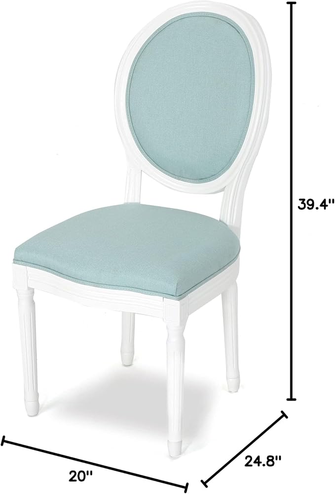 Christopher Knight Home Phinnaeus Fabric Dining Chairs, 2-Pcs Set, Light Blue