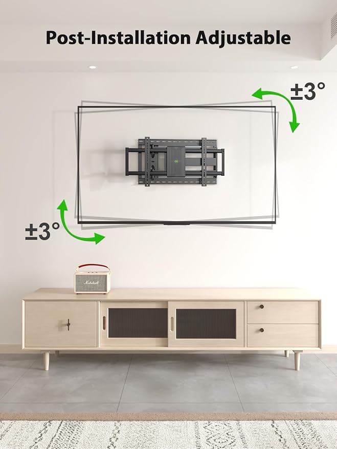 USX Mount Long Arm TV Wall Mount for Most 42-90 inch Television 40 Inch Extension Full Motion TV Mount，Wall Mount Bracket with 90°Swivel Up to 150lbs Fits 16” 18” 20” 24” Stud VESA 800x400mm