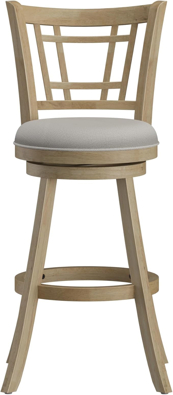 Hillsdale Fairfox 30.5" Wood Swivel Bar Height Stool, Natural