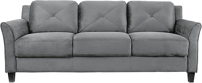 Lifestyle Solutions Harrington Sofa in Grey, Dark Grey