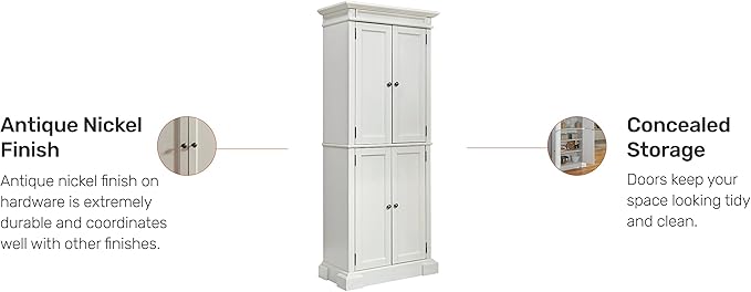 Homestyles Americana Off-White Pantry, 72"H
