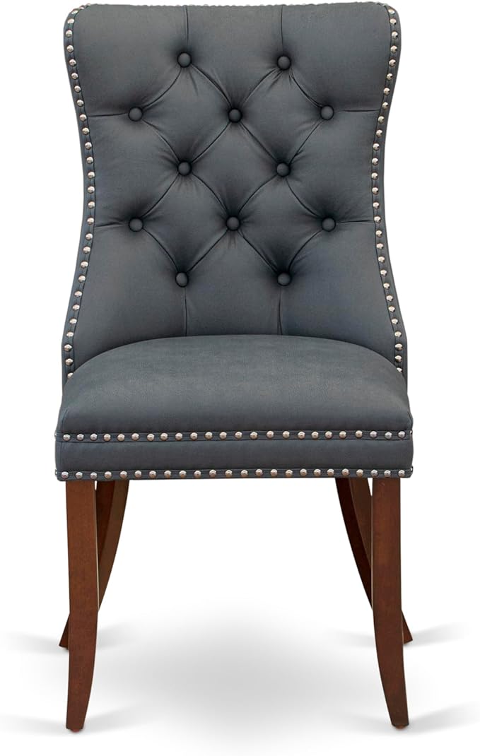East West Furniture DODA5-MAH-13 5 Piece Dinette Set Includes a Rectangle Dining Table with Butterfly Leaf and 4 Polyester Fabric Upholstered Chairs, 42x78 Inch, Mahogany