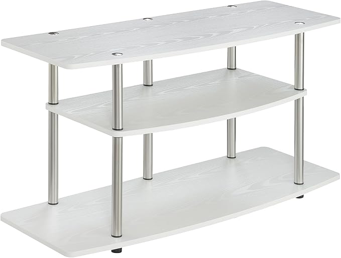 Convenience Concepts Designs2Go 3-Tier Wide TV Stand, 42", White