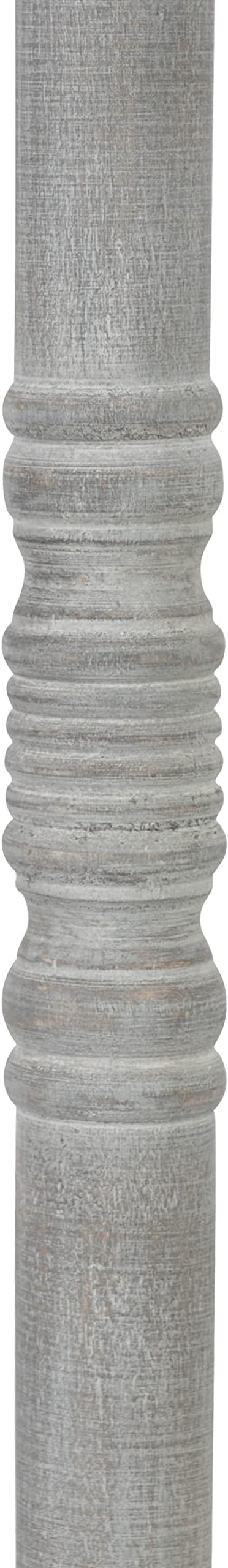 Kate and Laurel Bellport Farmhouse Drink Table, 10 x 10 x 22, Gray, Decorative Coastal Cocktail Table with Round Tabletop and Colonial Base for Farmhouse Decor