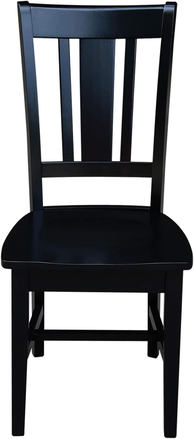 Set of Two San Remo SplatBack Dining Chairs, Black