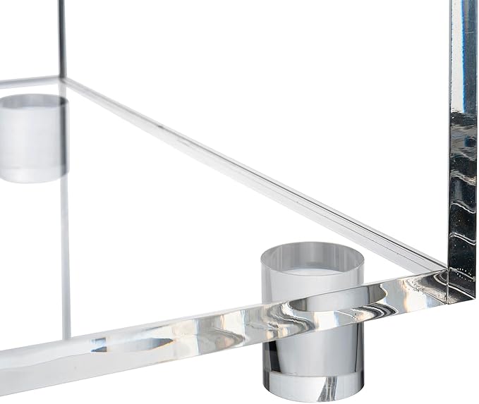 MyGift 3 Tier Clear Acrylic Table, Accent Furniture for Living Room, Bedroom Clear Nightstand Side End Tables