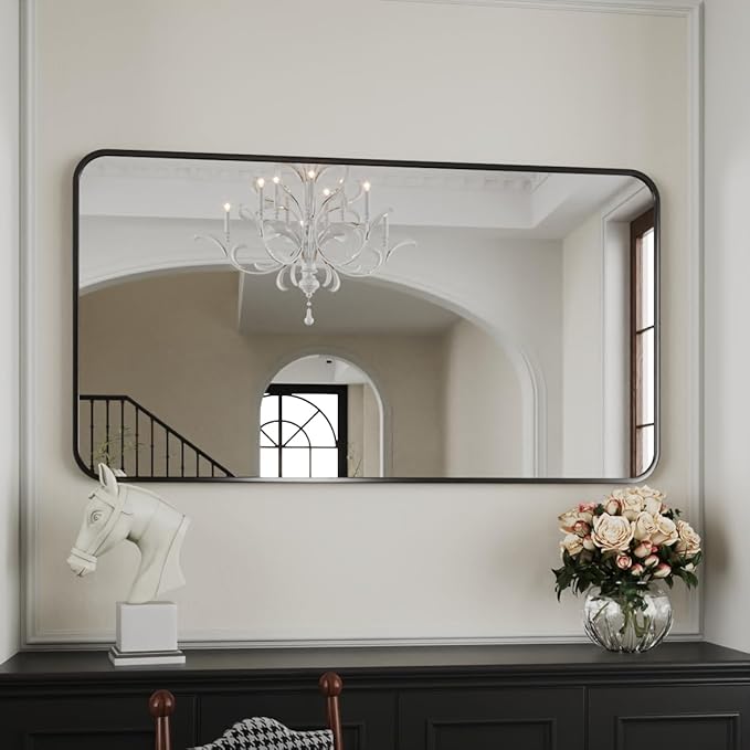 Black Bathroom Mirror 30x60,Black Vanity Mirror,espejos para baños,Mirrors for Bathroom Sink,Bathroom Mirrors for Vanity,Restroom Mirror