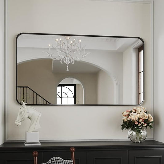 Black Bathroom Mirror 30x60,Black Vanity Mirror,espejos para baños,Mirrors for Bathroom Sink,Bathroom Mirrors for Vanity,Restroom Mirror