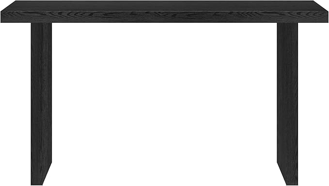 Henn&Hart 55'' Wooden Rectangular Fluted Console Table Entryway Table, Sofa Table for Entryway, Living Room, Couch, Hallway, or Office, Black Grain