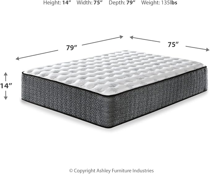 Signature Design by Ashley King Size Ultra Luxury 14 Inch Hyper Cool Hybrid Mattress with Cooling Gel Memory Foam, Fiberglass Free, Mattress In A Box