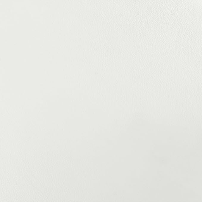 Armen Living Dalza Swivel Counter or Bar Stool in Cloud Finish with White Faux Leather