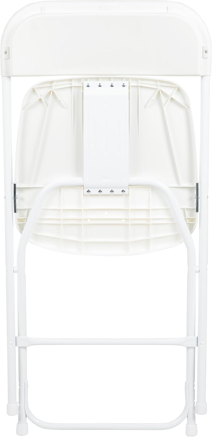 Flash Furniture Hercules Series Plastic Folding Chair - White - 4 Pack 650LB Weight Capacity Comfortable Event Chair-Lightweight Folding Chair