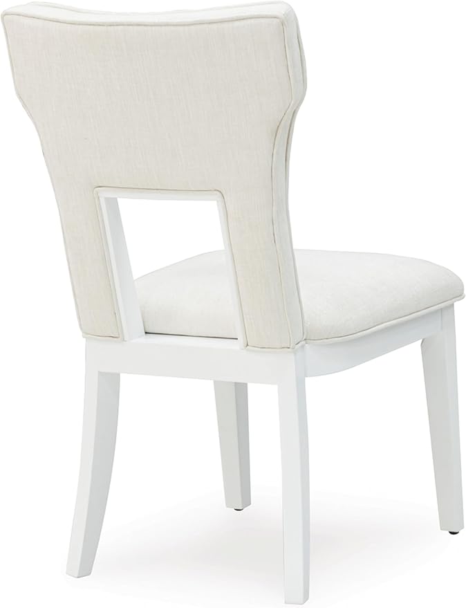 Signature Design by Ashley Chalanna Solid Wood Frame Dining Chair, Set of 2, White