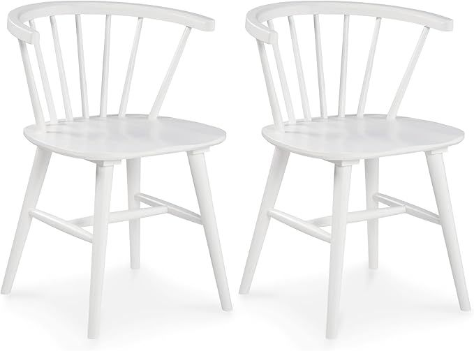 Signature Design by Ashley Grannen Modern 18" Spindle Back Dining Chair, 2 Count, White
