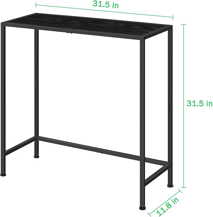Console Table for Entryway, Black Narrow Console Hallway Table Living Room Furniture, Thin Side Table Back of Sofa, Entrance Table for Entryway Foyer Bedroom