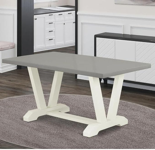 East West Furniture VT096 V-Style Mid-Century Modern Dining Table - a Rectangle Wooden Table Top with Stylish Legs, 36x60 Inch, Multi-Color