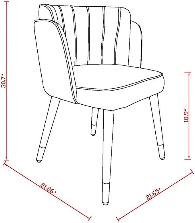 Manhattan Comfort Zephyr Modern Velvet Dining Chair, Solid Wood Frame with Gold-Tipped Splayed Legs, High Density Foam Padding, Vintage Design, Tulip Inspired Accent Furniture, Hunter Green