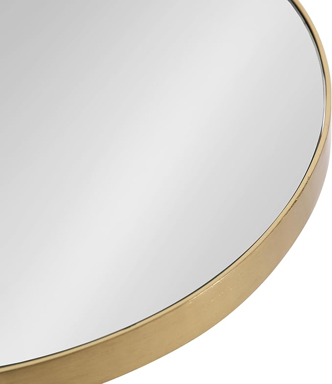 Kate and Laurel Tira Elegant Round Mirrored Side Table, 14 x 14 x 24, Gold, Modern Glam Circle End Table for Use as Bedroom Nightstand or Living Room Plant Stand Table