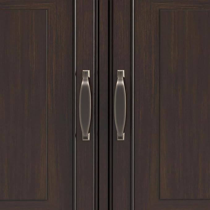 SIMPLIHOME Connaught SOLID WOOD 67 inch Wide Traditional Large Sideboard Buffet Storage Cabinet in Dark Chestnut Brown for the Living Room, Entryway and Family Room