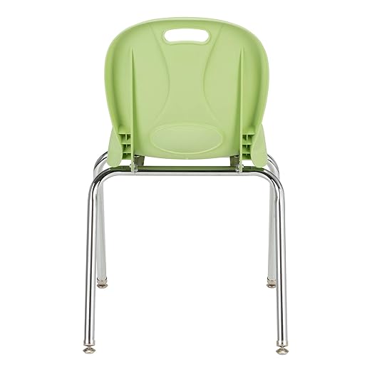 Learniture LNT-118-CSW-GA Learniture Structure Series School Chairs for Classroom, 18" Seat Height, Green Apple, Pack of 4