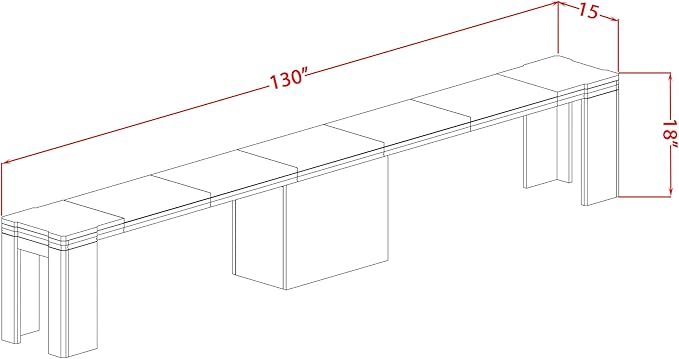 X07MZ-BC6-50 - 10-Pc Dining Table Set a Kitchen Table with a coffee Table and a wooden Bench & 7 Dark Gotham Grey Fabric Dining Chair, 39x120 Inch, Wire Brushed Black