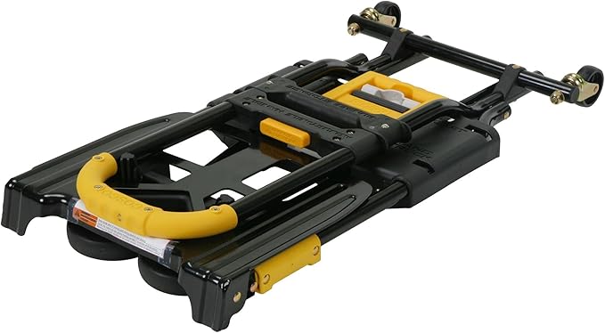COSCO 12225YGB1E 2-in-1 Folding Hand Truck, 300 lb. Capacity, Multi-Position with Extendable Handle, Black/Yellow