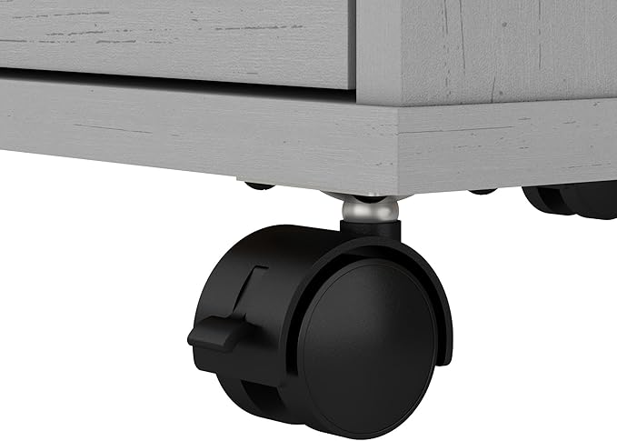 Bush Furniture Key West 2 Drawer Rolling File Cabinet in Cape Cod Gray Mobile Organization for Home Office Small Under Desk Storage on Wheels