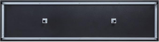 Manhattan Comfort Brighton 60" TV 7 Shelves, Tempered Glass Dividers and Media Wire Management, Modern Free-Standing Entertainment Center for Living Room, Fits up to 56" Television, OneSize, Onyx