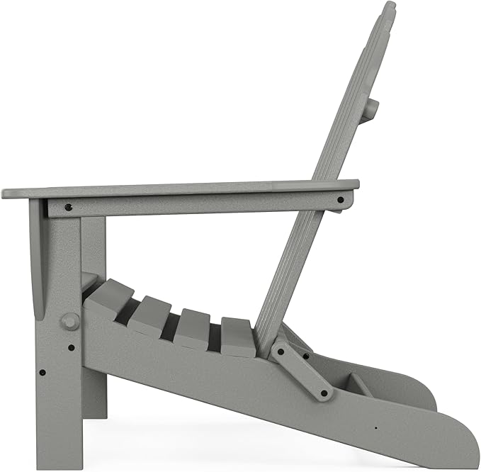 POLYWOOD AD5030GY Classic Folding Adirondack, Slate Grey