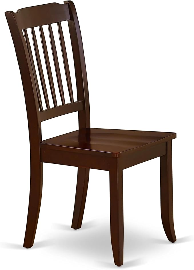 East West Furniture AMDA3-MAH-W 3 Piece Dining Table Set for Small Spaces Contains a Round Kitchen Table with Pedestal and 2 Dining Chairs, 36x36 Inch, Mahogany