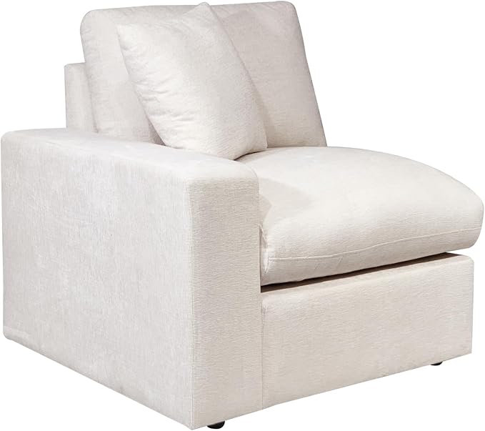 127" Modular Sectional Sofa,Modern Oversized Cloud Couch with Cup Holder&USB Port,7 Seater Convertible L-Shaped Chenille Sofas W/Ottoman,2 Pillows&Storage Box,Comfy Couches for Living Room,Beige