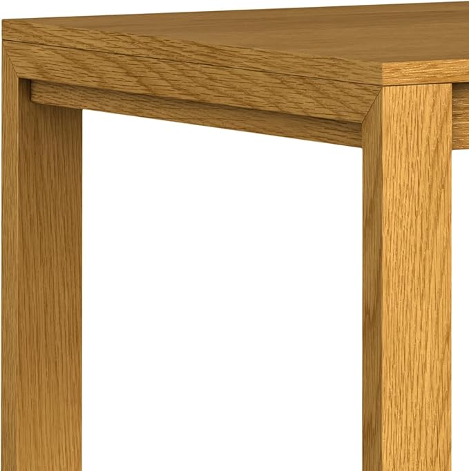 SIMPLIHOME Wilson Dining Table, Solid Wood Oak Veneer, 60 x 36 inches, Transitional-Style Rectangular Kitchen Table for up to 6 People