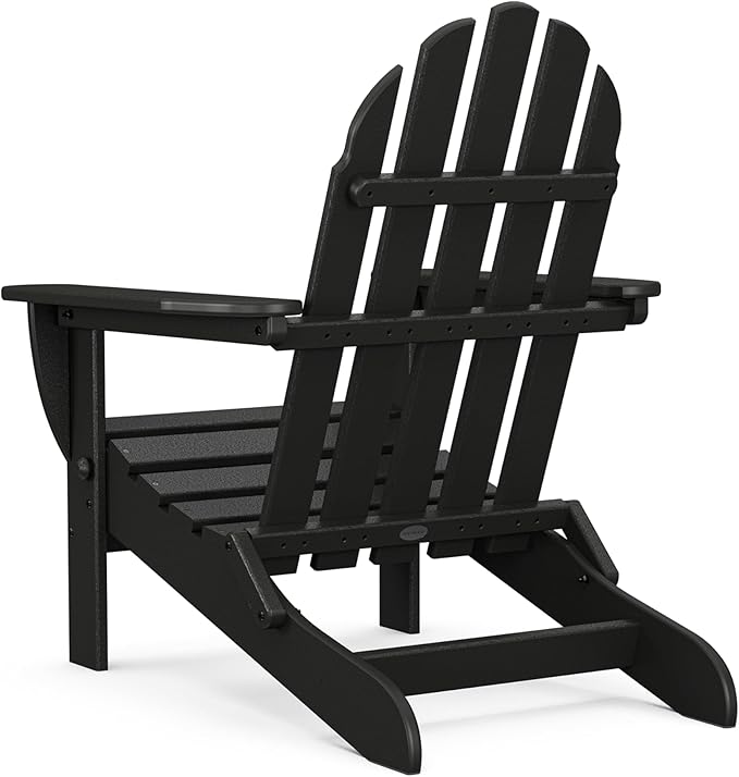 POLYWOOD AD5030BL Classic Folding Adirondack, Black