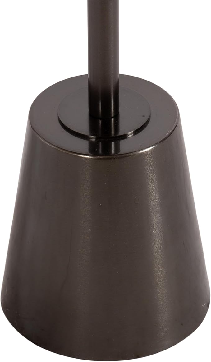 Kate and Laurel Tira Elegant Round Mirrored Side Table, 14 x 14 x 24, Gray Gunmetal, Modern Circle End Table for Use as Bedroom Nightstand or Living Room Plant Stand Table