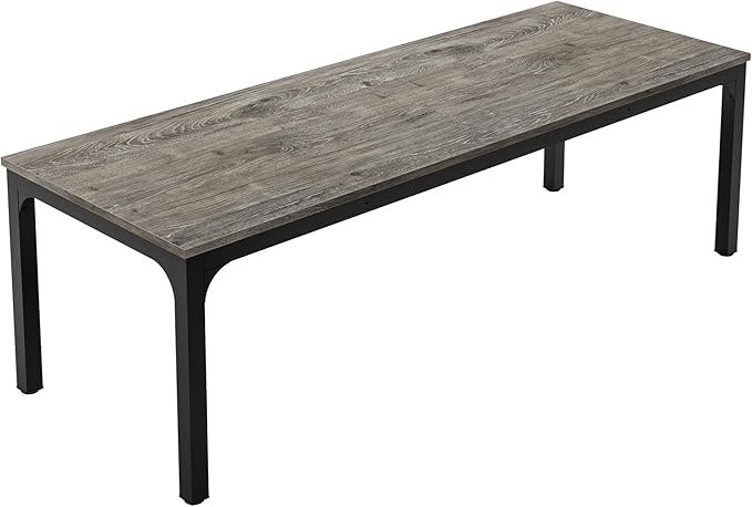 Tribesigns 78.7 Inches Extra Long Computer Desk 2 Person Desk, Double Long Desk, Workstaion for Home Office (Gray+Black)