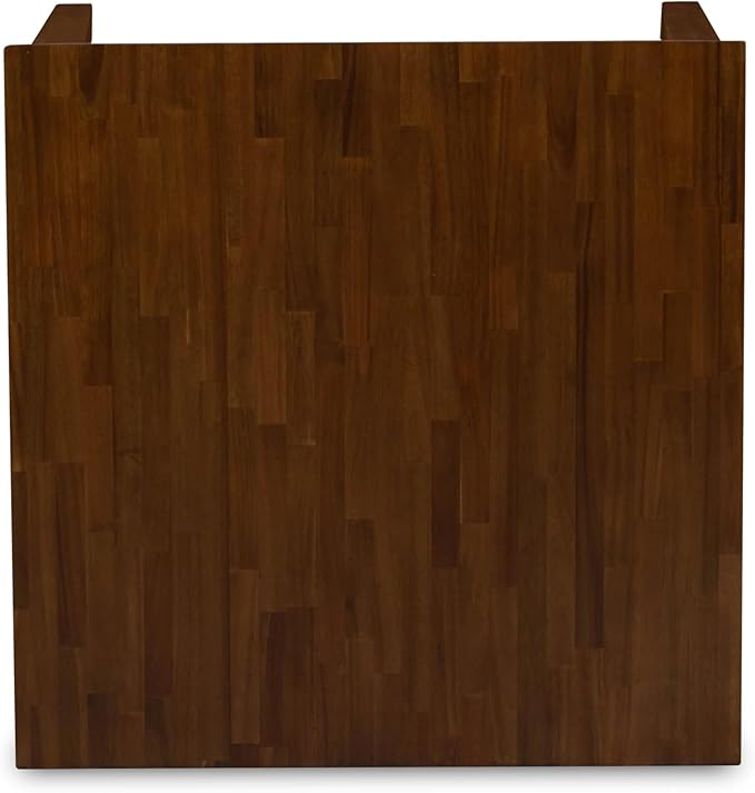 East West Furniture OXDA5-AWA-24 5 Piece Dining Table Set Consists of a Square Modern Kitchen Table and 4 Polyester Fabric Upholstered Parson Chairs, 36x36 Inch, Antique Walnut