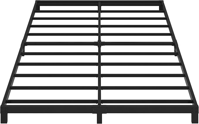 5 Inch Low Queen Bed Frame, Heavy Duty Bed Frame Queen Size Low Profile, No Box Spring Needed, Easy Assembly, Noise Free, Black