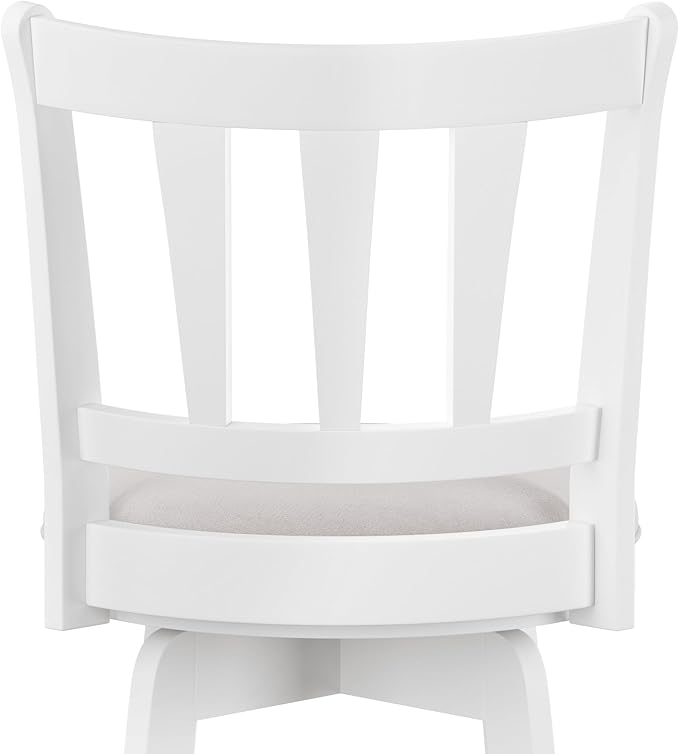 HILLSDALE Presque ISLE Wood Counter Height Swivel Stool White
