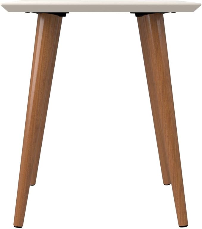 Manhattan Comfort Utopia High Square End Table, Off White