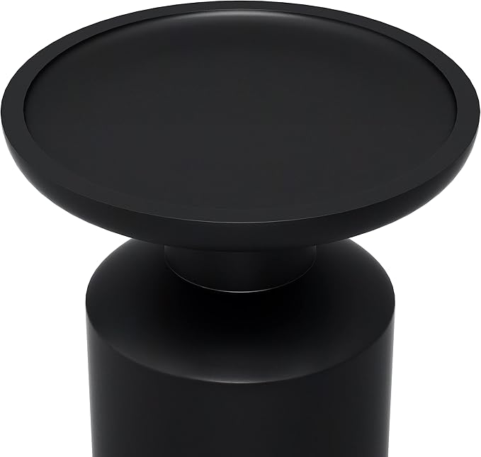 SIMPLIHOME Haynes 16-inch Wide Solid Mango End Table in Black, Handcrafted Boho-Style Accent Table for Living, Bedroom, or Home Office, Assembled