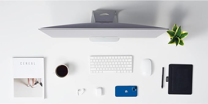 Kaboon White Table Top 23.62" D x 55" W, Solid One-Piece Desktop, Universal Wood Countertop, Reversible Laminate Top, Double Desks, L-Desk DIY, for Home and Commercial