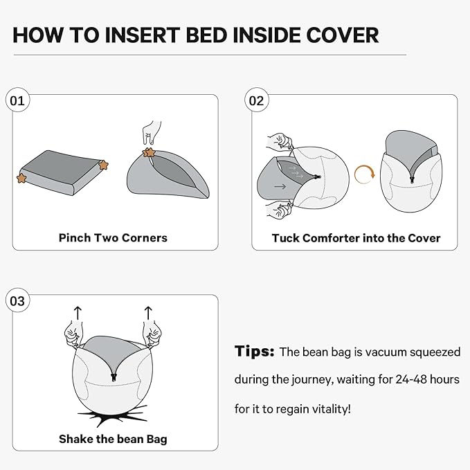 Bean Bag Chairs for Teens - Bean Bag Chair Convertible Bean Bag Bed - Small Beanbag Chair with Micro Fiber Cover/Furniture Foam Filler - Floor Couch Sofa in Bedroom Dorm Room - Youth Charcoal