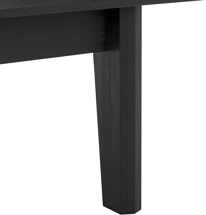 SAFAVIEH Aricia TV Stand for up to 65" Flatscreen – Black, 2 Sliding Doors with Interior Storage, 1 Open Shelf, Entertainment Media Console (MED9633B)