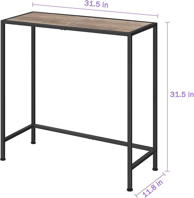 Narrow Entryway Table for Hallway Console Table, Thin Sofa Table Behind Couch Skinny Table, Grey Console Small Tables for Entryway Foyer, Long Table for Entrance Small Spaces Decorative and Storage